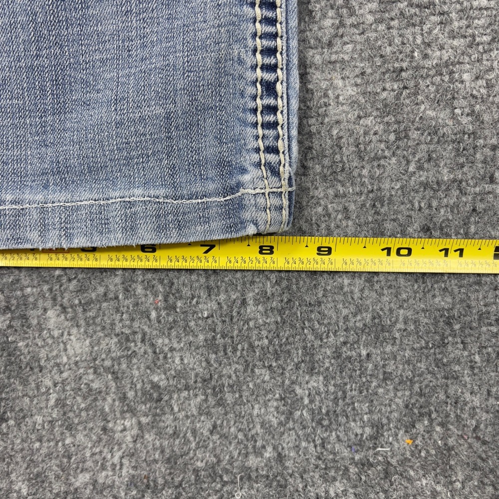 Y2K Rock and Roll Cowgirl Low Rise Bootcut Jeans Womens 31x29 Blue W0-3632 - Picture 6 of 11